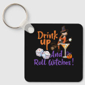 Bunco Halloween Drink Omhoog en Roll Witches Dice  Sleutelhanger (Voorkant)
