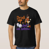 Bunco Halloween Drink Omhoog en Roll Witches Dice  T-shirt (Voorkant)