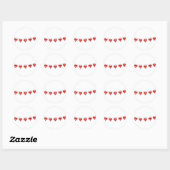 Bunco Heart Banner Ronde Sticker (Vel)