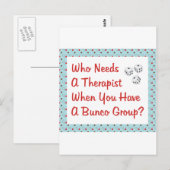 bunco heeft een therapeut nodig briefkaart (Voorkant / Achterkant)
