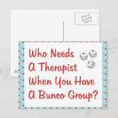 bunco heeft een therapeut nodig briefkaart (Voorkant / Achterkant)