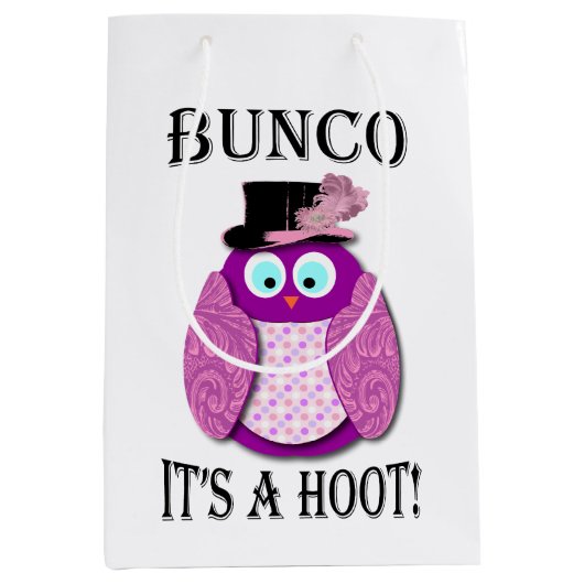 Bunco Het is een Hoot Medium Cadeauzakje (Voorkant)