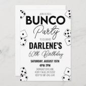 Bunco Invitation Anniversaire Moderne Simple (Devant / Derrière)