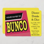 Bunco Invite Kaart (Voorkant / Achterkant)