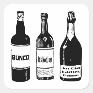 Bunco is niet alleen een oud damesspel vierkante sticker