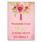 Bunco Jolie Fleurs Carte Table #1 (Dos)