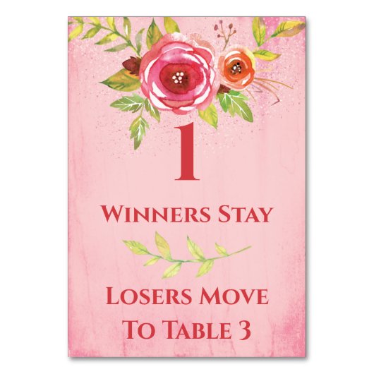 Bunco Jolie Fleurs Carte Table #1 (Par défaut)