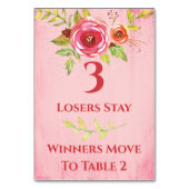 Bunco Jolie Fleurs Carte Table #3 (Dos)