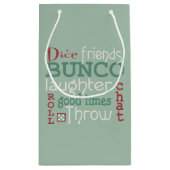 Bunco kerstcadeau-uitwisseling klein cadeauzakje (Achterkant)