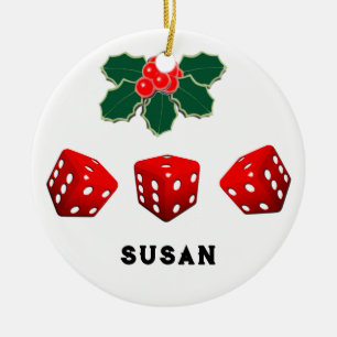 Bunco Kerstmis Keramisch Ornament