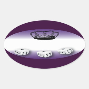 Bunco koningin naamplaatje ovale sticker