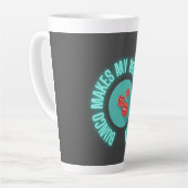 Bunco laat mijn wereld rondgaan latte mok (Linkerhoek)