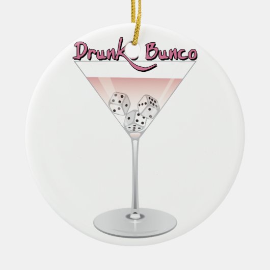 Bunco Martini Cocktail Keramisch Ornament (Voorkant)