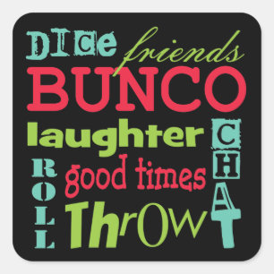 Bunco-metro-kunstontwerp op basis van kunstwerk vierkante sticker