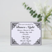 Bunco Night Invitation victorienne Vintage (Debout devant)