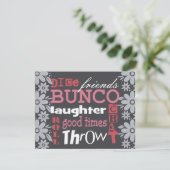 Bunco Night Jolie Fleurs Invitation (Debout devant)