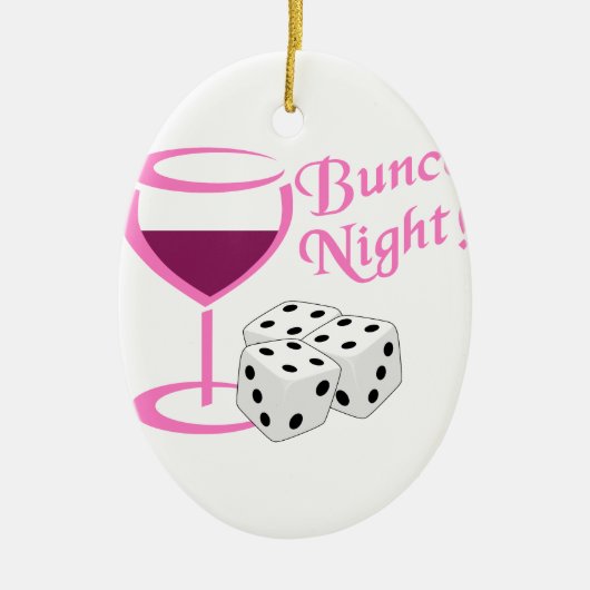 Bunco Night Keramisch Ornament (Voorkant)