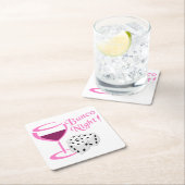 Bunco Night Vierkante Kartonnen Onderzetter (Insitu)