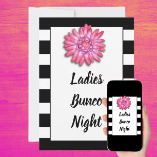 Bunco of Bunko Girls Night Out Dice Game Party Kaart