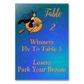 Bunco Oktober Witch Park Your Broom 2 van 4 Kaart (Achterkant)
