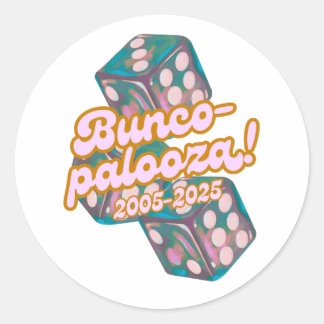 Bunco-palooza-sticker Ronde Sticker
