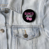 Bunco Party Favors Bunco Night Pink Dice Button (In situ)