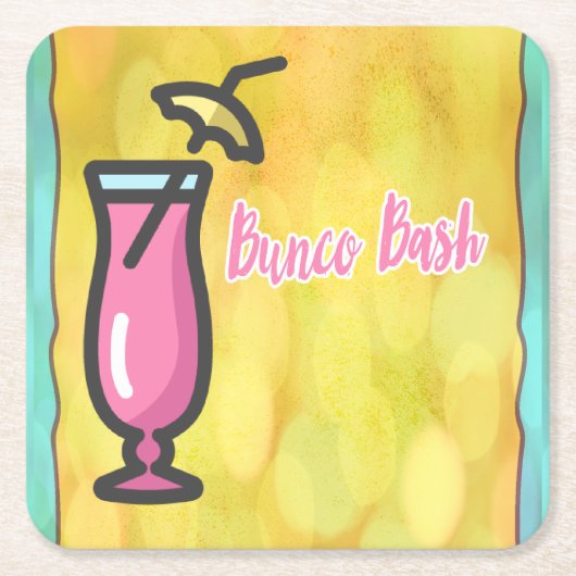 Bunco Pink Drink Bunco Bash Onderzetter (Voorkant)