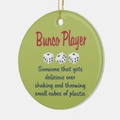 Bunco Player -Definition Keramisch Ornament (Links)