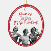 Bunco Player Retro  desktop Keramisch Ornament (Links)