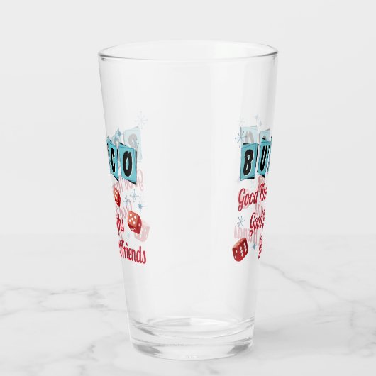 Bunco Player Retro Good Friends Glas (Rechts)