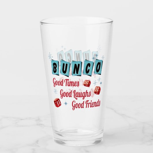 Bunco Player Retro Good Friends Glas (Voorkant)
