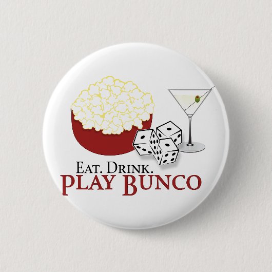 Bunco Popcorn Cocktail Ronde Button 5,7 Cm (Voorkant)