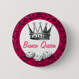 Bunco Queen Classic Design Ronde Button 5,7 Cm
