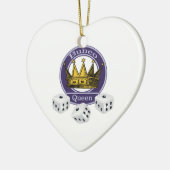 Bunco Queen Crown en Dice Keramisch Ornament (Links)