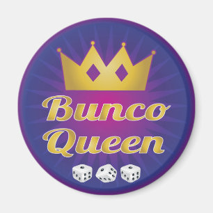 Bunco Queen Crown en Dice Magneet