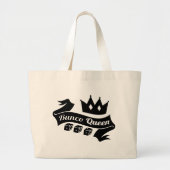 Bunco Queen Crown en Dice Ribbon Grote Tote Bag (Voorkant)