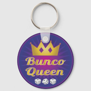 Bunco Queen Crown en Dice Sleutelhanger