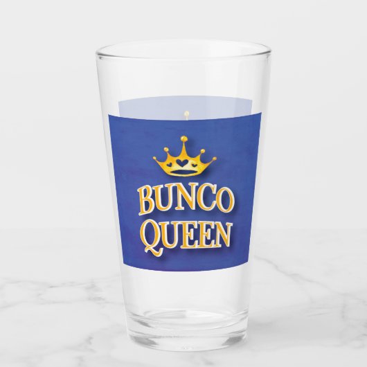 Bunco Queen Crown Waterverf Glas (Voorkant)