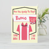 Bunco Retro Pink Hipster Bowling Rockabilly Kaart (Staand voorkant)