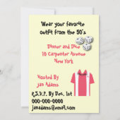 Bunco Retro Pink Hipster Bowling Rockabilly Kaart (Achterkant)