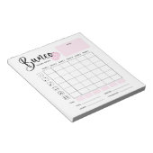 Bunco Score Sheet Pad Notitieblok (Schuin)