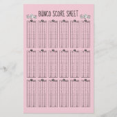 Bunco-score - tabelscore voor dijsspel (Voorkant)