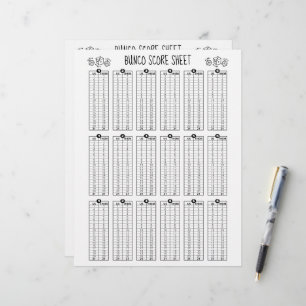 Bunco-score - tabelscore voor dijsspel briefhoofd