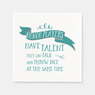 Bunco-spelers hebben talent - waterkleurstijl servetten