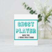 bunco-spookspeler briefkaart (Staand voorkant)