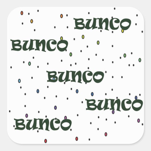 Bunco-Stickers Vierkante Sticker (Voorkant)