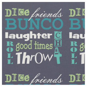 Bunco Subway Art Novelty Blue Pattern Fabric Stof