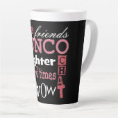 Bunco Subway Art roze Black Friendship Latte Mok (Rechterhoek)