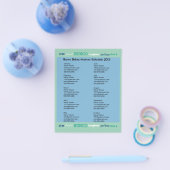 Bunco Subway Hosting Calendar Flyer (Enkel)