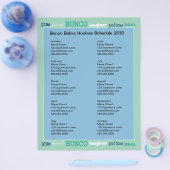 Bunco Subway Hosting Kalender Flyer (Enkel)
